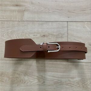 Women’s Wide Brown Leather Belt